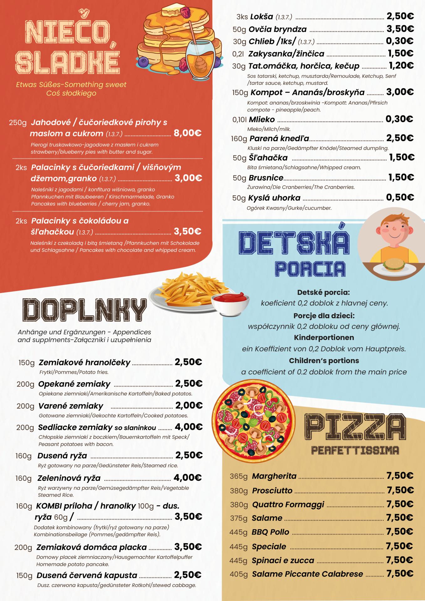 Menu Reštaurácia Horec - strana 3